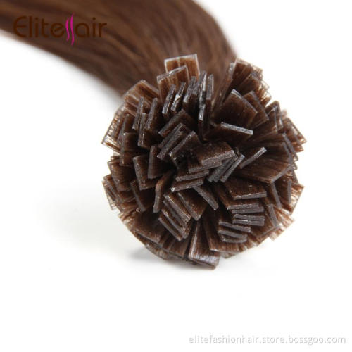 High Quality Virgin Double Drawn No Shedding Keratin Pre bonded Hair Extension Flat Tip Hair Extension Flat bond extension